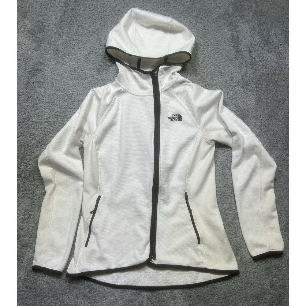 The North Face Arcataβ Hoodie Womens M White Asymmetrical Full Zip *SPOTS/Zipper